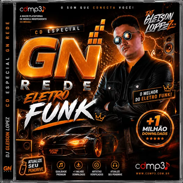 Capa da música CD GN REDE + CD MP3 2026 @GleisonLopezDJ - Eletro Funk 2026 (1) de Dj Gleison Lopez