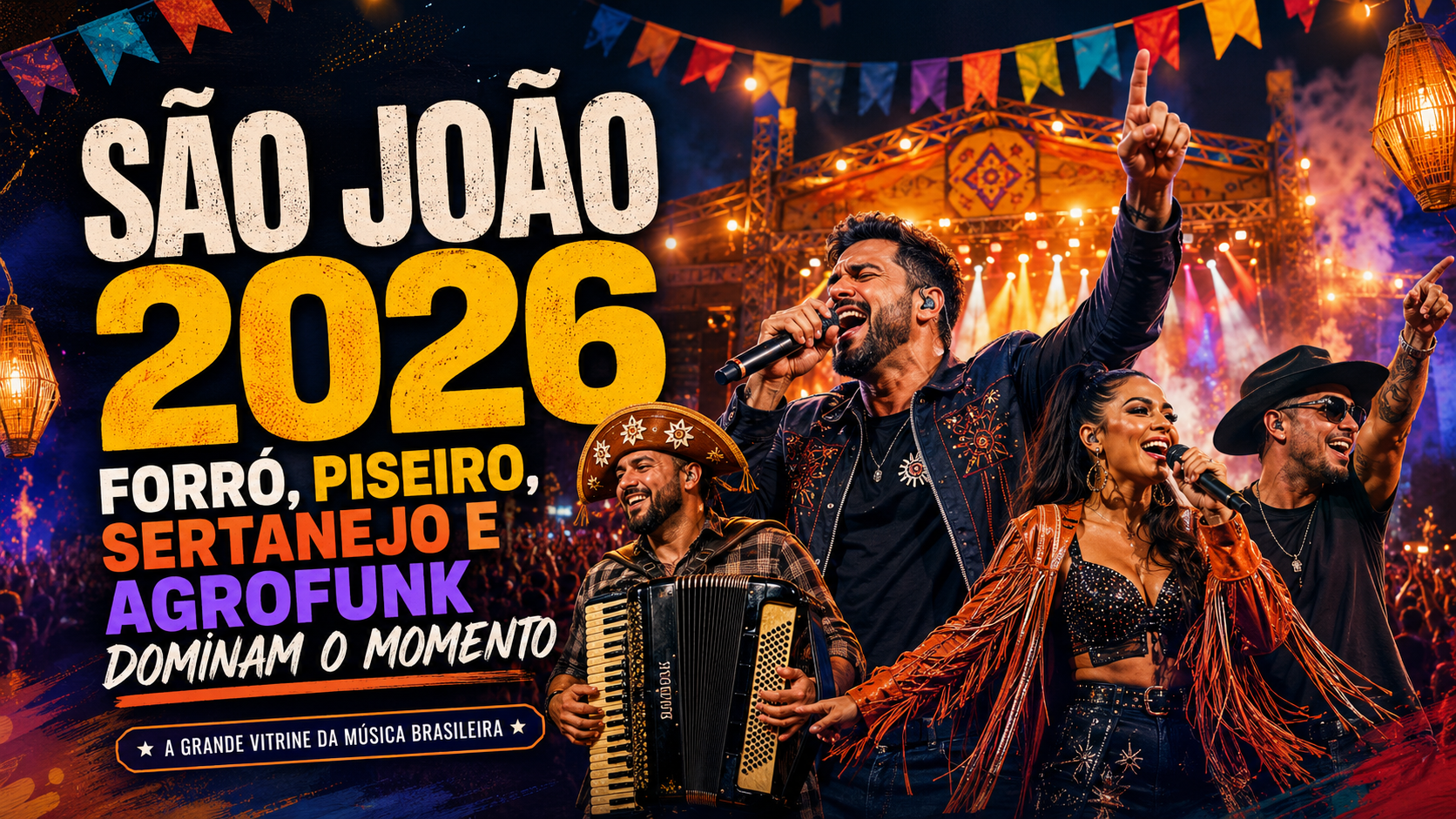 São João 2026 vira vitrine nacional e impulsiona forró, piseiro, sertanejo e agrofunk